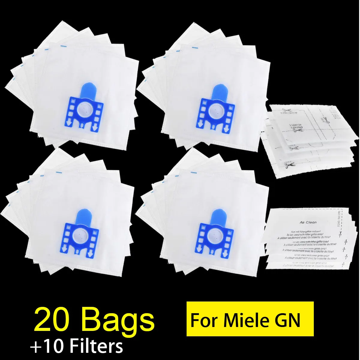 20pcs/lot Vacuum Cleaner Hoover Dust Bags +10 Filters For Miele GN S2110 S2111 S8330
20pcs/lot Vacuum Cleaner Hoover Dust Bags +10 Filters For Miele GN S2110 S2111 S8330