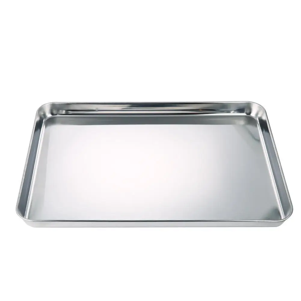 Adeeing Square Pan Bakeware Oven Sheet Stainless Steel Heavy Baking Nonstick Cooking Tray For Pizza |