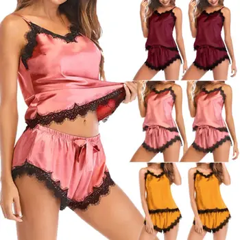 Newly Sexy Women Silk Patchwork Lace Pajama Sets Babydoll Spaghetti Strap Ladies Nightdress Nightgown Sleepwear
Newly Sexy Women Silk Patchwork Lace Pajama Sets Babydoll Spaghetti Strap Ladies Nightdress Nightgown Sleepwear