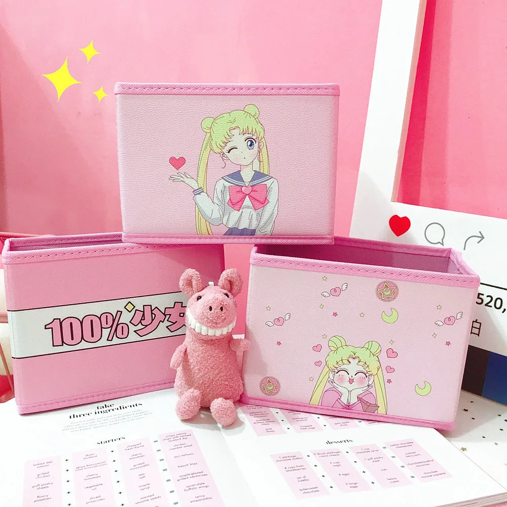 Pink Sailor Moon Anime Action Figure Printed PU Desktop Storage Box Creative Cartoon Tsukino Usagi Convenient Jewelry Box Bag
Pink Sailor Moon Anime Action Figure Printed PU Desktop Storage Box Creative Cartoon Tsukino Usagi Convenient Jewelry Box Bag