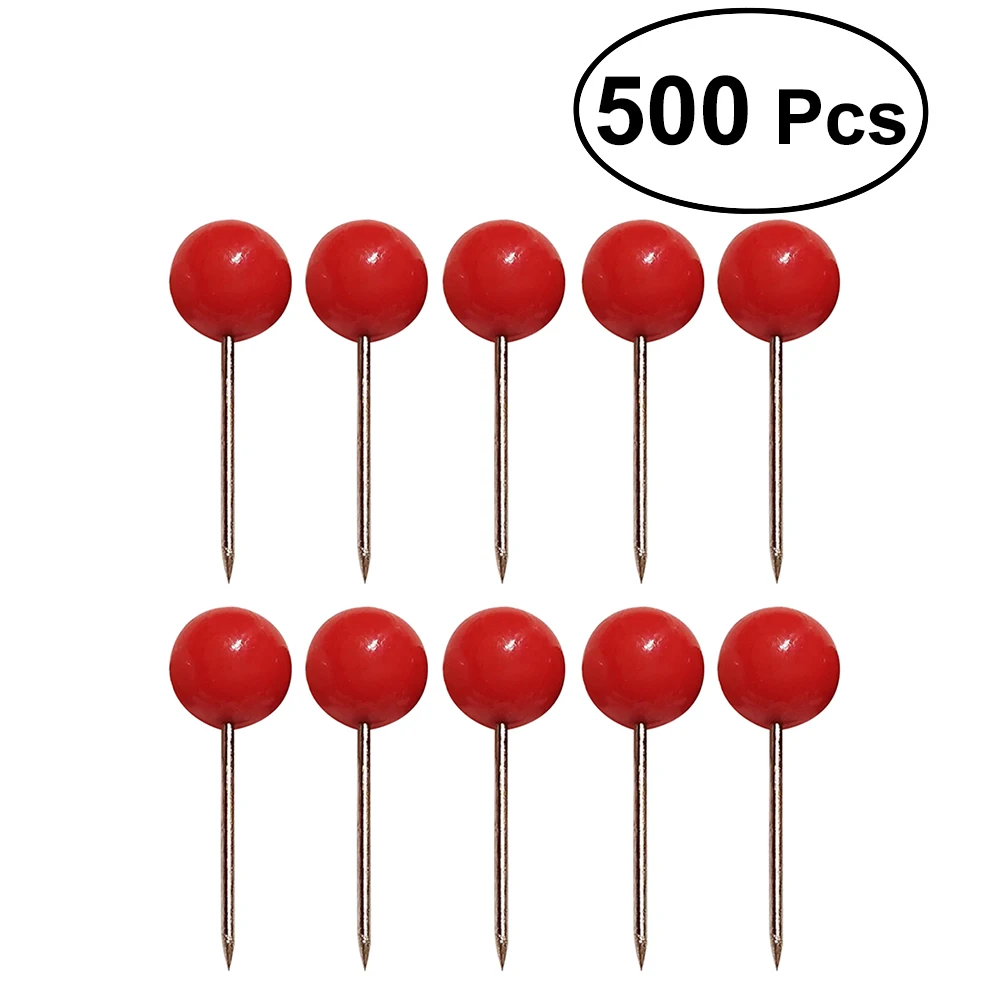 500Pcs/Set Push Pins Round Ball Head Map Tacks with Stainless Point for Office Home Crafts DIY Marking Tool (Red)
500Pcs/Set Push Pins Round Ball Head Map Tacks with Stainless Point for Office Home Crafts DIY Marking Tool (Red)