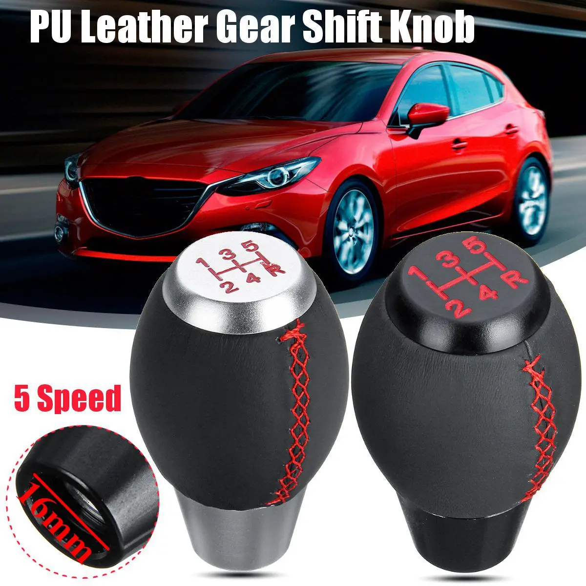 Universal Front 5 Speed PU Leather Gear Shift Knob For Mazda 3 5 6 RX8 Sport Auto Replacement
Universal Front 5 Speed PU Leather Gear Shift Knob For Mazda 3 5 6 RX8 Sport Auto Replacement