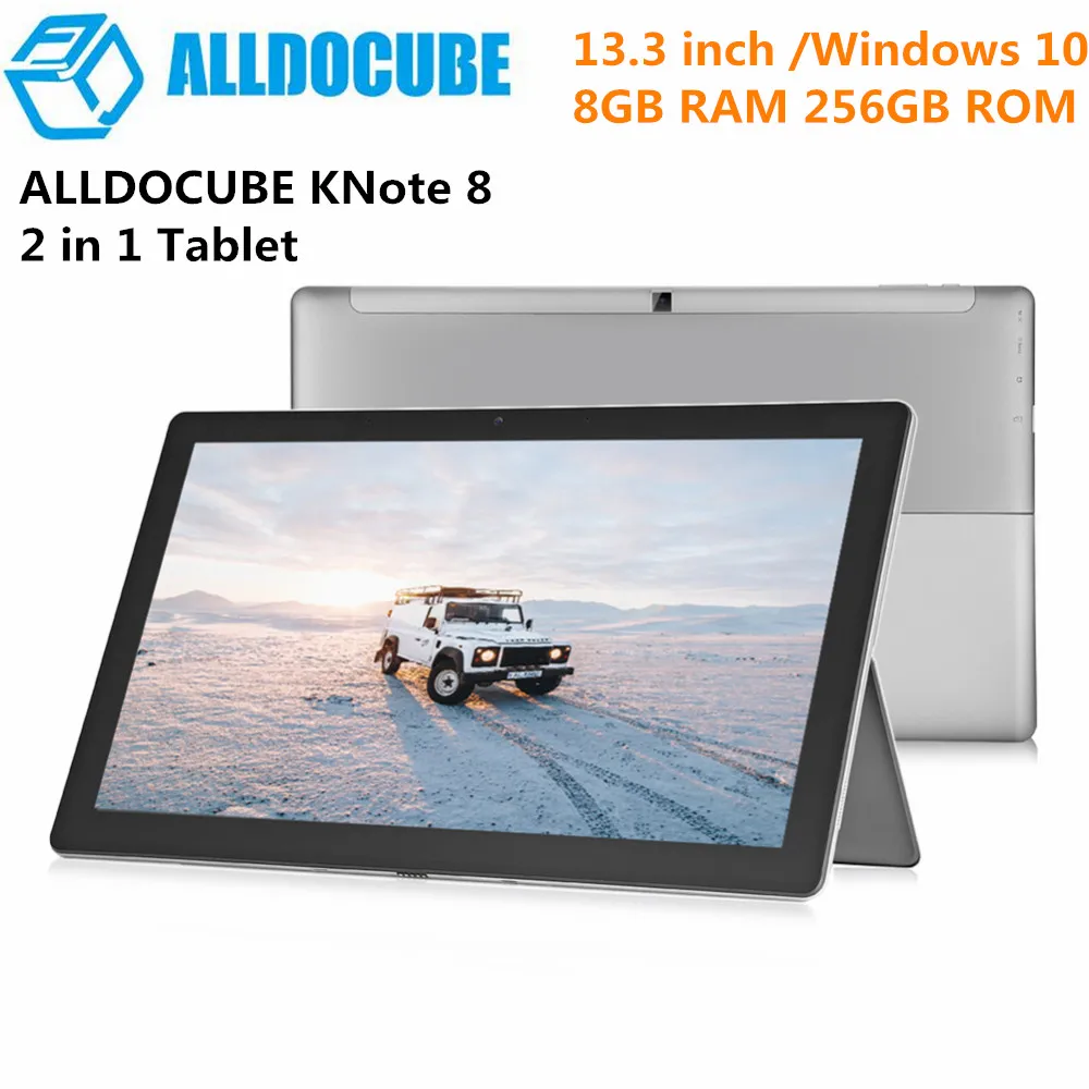 

ALLDOCUBE KNote8 2 In 1 Tablet PC 13.3 Inch 2K Screen Windows 10 Intel Core M3-7Y30 Dual Core 1.0GHz 8GB RAM 256GB SSD Tablet