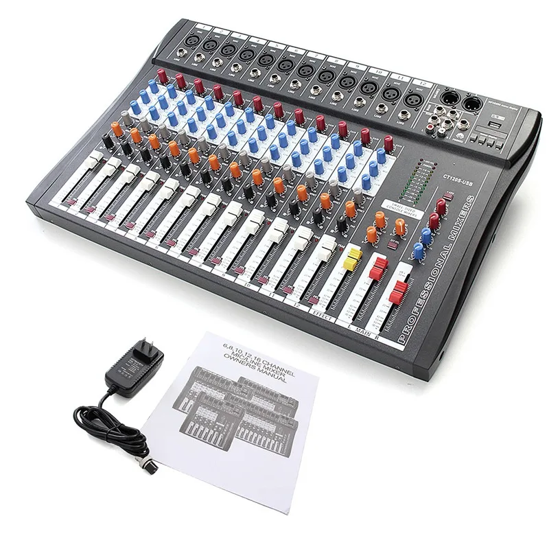 Claite Professional 12 Channel Audio Sound Mixer Microphone Karaoke Amplifier Sound Console Mixing USB 48V Phantom Power
Claite Professional 12 Channel Audio Sound Mixer Microphone Karaoke Amplifier Sound Console Mixing USB 48V Phantom Power