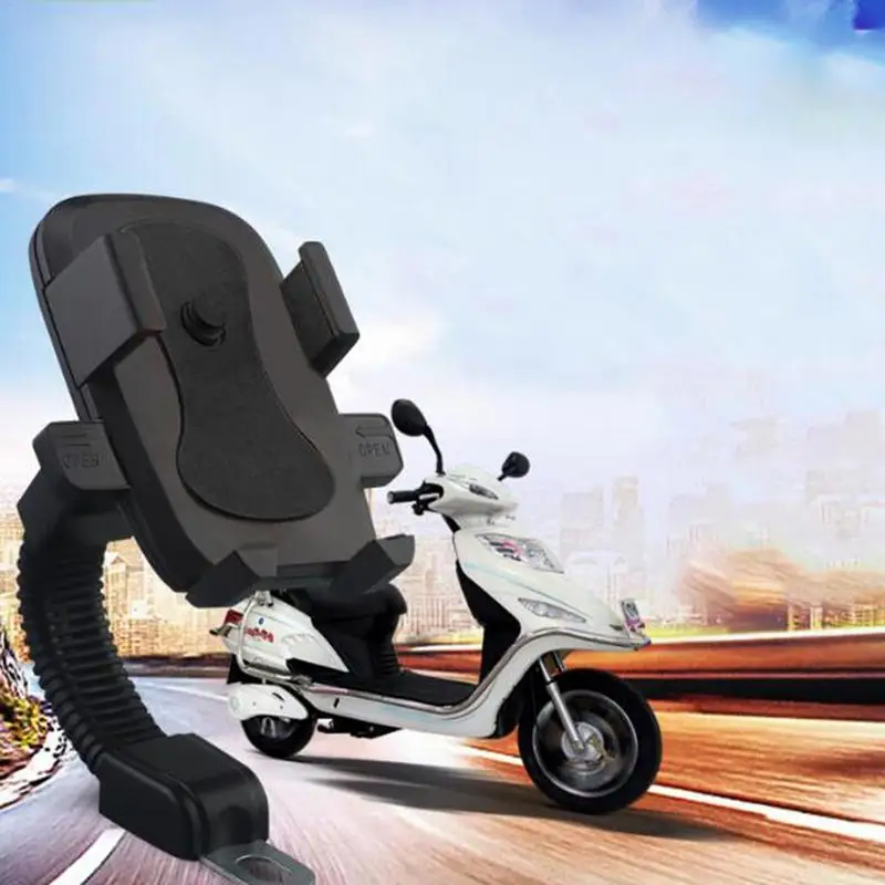 

1PC Multi-function Motorcycle Cell Mobile Phone Holder USB Charger 2 in 1 360 Degrees Rotation Handlebar Mount Stands