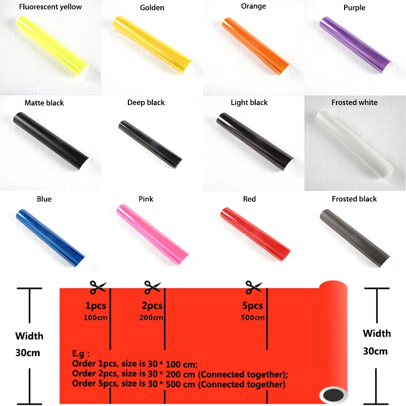 30x100cm Car Lamp Film Vinyl Film Headlight Taillight Tint Stickers Styling Light Motorcycle Auto Accessories 12 Colors 12"x40"
30x100cm Car Lamp Film Vinyl Film Headlight Taillight Tint Stickers Styling Light Motorcycle Auto Accessories 12 Colors 12"x40"
