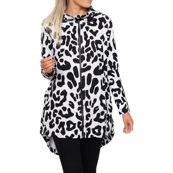 Women Fashion Leopard Print Zip Hooded Knitted Long Jacket Cardigan Ladies Casual Loose Asymmetric Hem Jacket Coat Outwear Top
Women Fashion Leopard Print Zip Hooded Knitted Long Jacket Cardigan Ladies Casual Loose Asymmetric Hem Jacket Coat Outwear Top