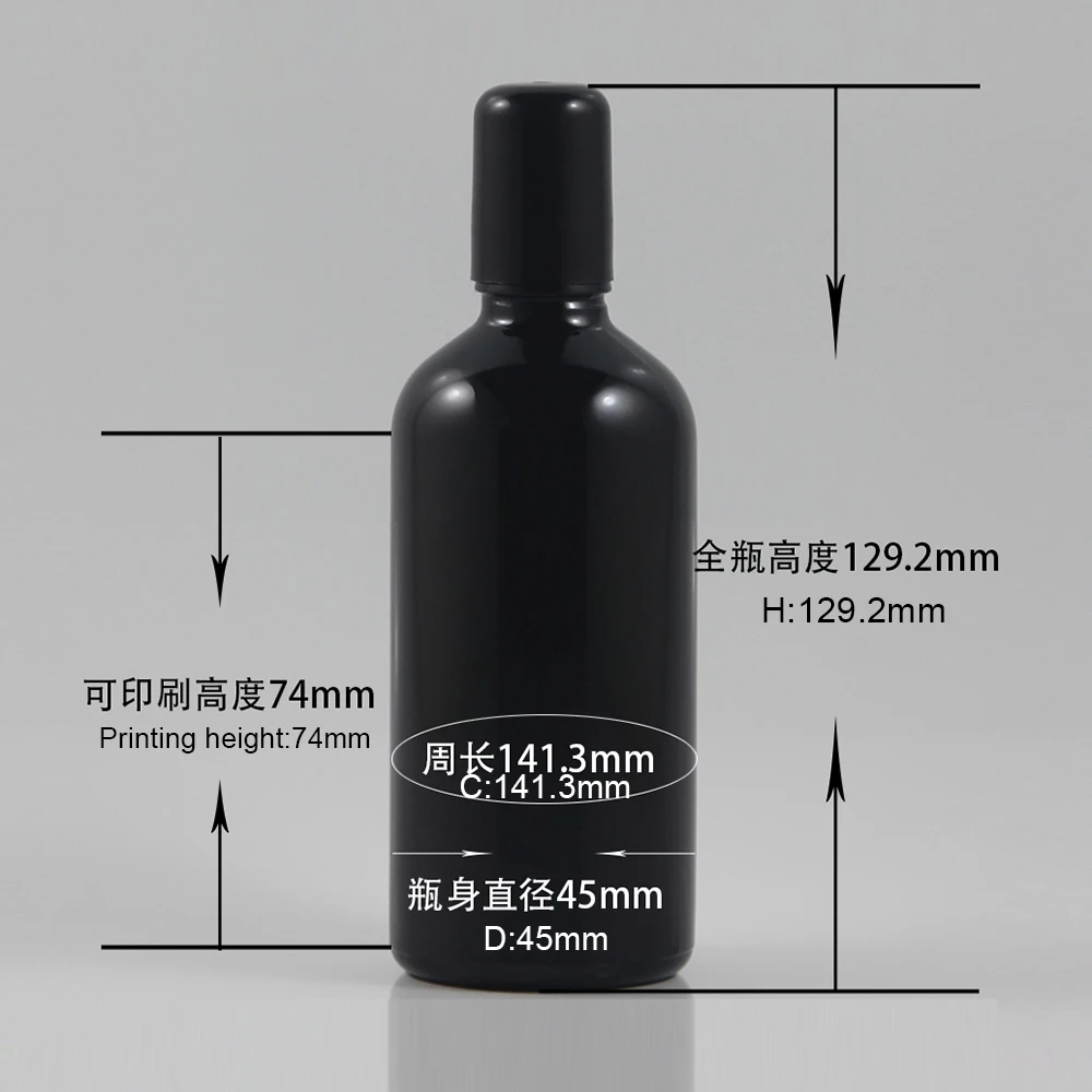 100pcs/Lot 100ml Light Black Roll on Glass Bottle with Glass/Metal Ball Roller Essential Oil Bottles
100pcs/Lot 100ml Light Black Roll on Glass Bottle with Glass/Metal Ball Roller Essential Oil Bottles