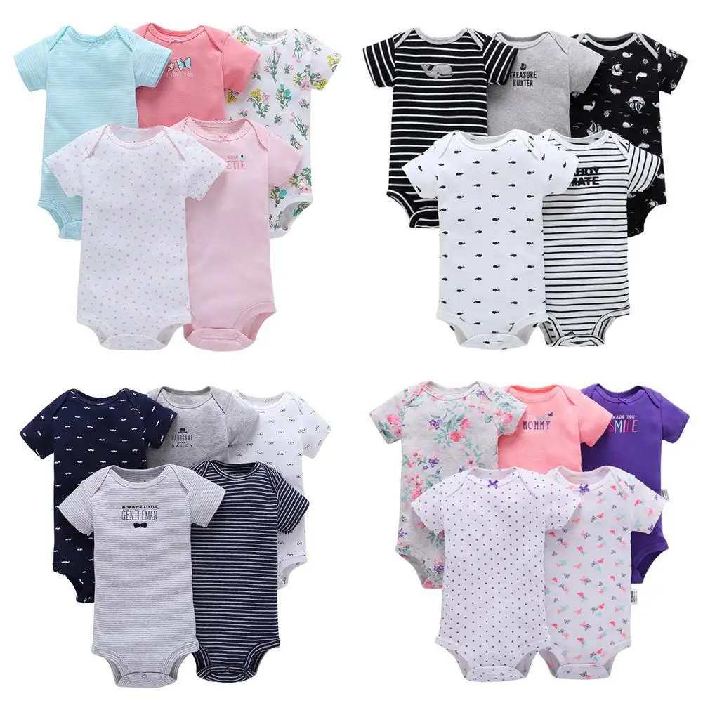 Kidlove 5Pcs Baby Unisex Mixed Color Jumpsuit Rompers Round Collar Short Sleeve Cotton Clothes
Kidlove 5Pcs Baby Unisex Mixed Color Jumpsuit Rompers Round Collar Short Sleeve Cotton Clothes
