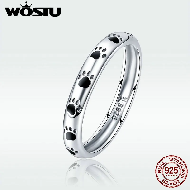 WOSTU Genuine 925 Sterling Silver Dog Cat Pets' Footprint Finger Rings For Women Anniversary Party Ring Anel Jewelry Gift DXR445
WOSTU Genuine 925 Sterling Silver Dog Cat Pets' Footprint Finger Rings For Women Anniversary Party Ring Anel Jewelry Gift DXR445