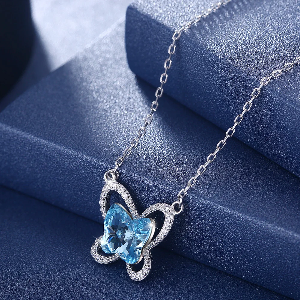pure 925 Sterling Silver jewelry cute butterfly with color crystal stone pendant necklace for women fine jewelry
pure 925 Sterling Silver jewelry cute butterfly with color crystal stone pendant necklace for women fine jewelry