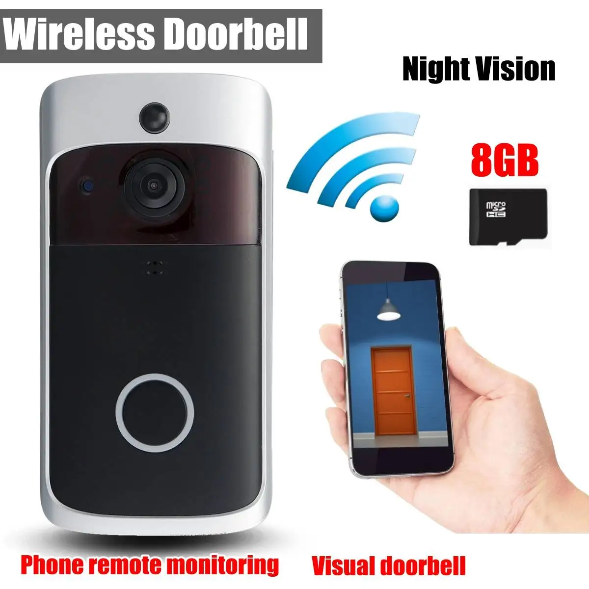WI-FI Video Door Phone Door Bell WIFI Doorbell Camera Night Vision For Apartments IR Alarm Wireless Security Camera
WI-FI Video Door Phone Door Bell WIFI Doorbell Camera Night Vision For Apartments IR Alarm Wireless Security Camera