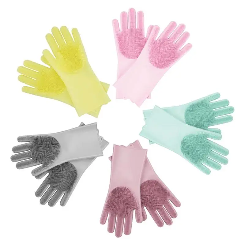 2019 New Multiuse 1 Pairs Silicone Washing Dish Scrubber Gloves Food Grade Cleaning Sponge Dishwashing Brushs Magic Gloves
2019 New Multiuse 1 Pairs Silicone Washing Dish Scrubber Gloves Food Grade Cleaning Sponge Dishwashing Brushs Magic Gloves
