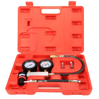 Cylinder Tester Detector Engine Compression Leak-down Test Gauges Set & Red Case
Cylinder Tester Detector Engine Compression Leak-down Test Gauges Set & Red Case