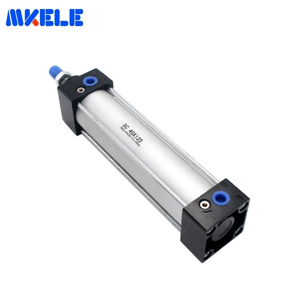 

Mini SC40-125 40mm Bore 125mm Stroke Single Rod Double Acting Standard Air Cylinder Fishtailing Shape Free Shipping