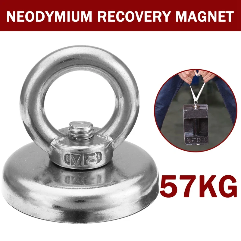 New 1Pcs 57KG 48mm Neodymium Recovery Magnet Metal Detector Treasure Hunting Fishing Sucker Universal Hand Tools
New 1Pcs 57KG 48mm Neodymium Recovery Magnet Metal Detector Treasure Hunting Fishing Sucker Universal Hand Tools