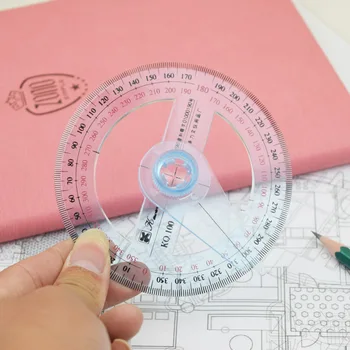 10cm Ruler Circular Transparent Plastic 360 Degree Pointer Protractor Ruler Angle School Supplies Drafting Protractor Statioenry
10cm Ruler Circular Transparent Plastic 360 Degree Pointer Protractor Ruler Angle School Supplies Drafting Protractor Statioenry
