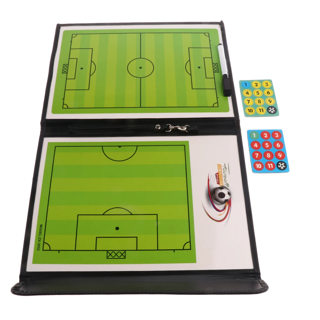 Folding Magnetic Football Soccer Clipboard Coaching Setting Book with Pen Eraser Training Aids
Folding Magnetic Football Soccer Clipboard Coaching Setting Book with Pen Eraser Training Aids