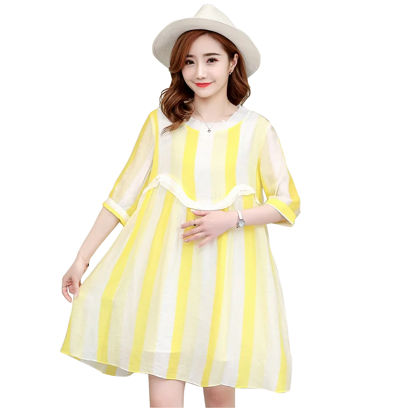 2019 summer pregnant women loose shirts plus size short sleeve maternity striped chiffon blouse ruffles patchwork empire dress
2019 summer pregnant women loose shirts plus size short sleeve maternity striped chiffon blouse ruffles patchwork empire dress