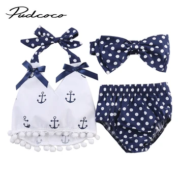 2018 Rompers Clothes Sets Anchors Bow Top+Polka Dot Briefs+Head band 3pcs Sleeveless Outfits Set Summer Fashion Baby Girls
2018 Rompers Clothes Sets Anchors Bow Top+Polka Dot Briefs+Head band 3pcs Sleeveless Outfits Set Summer Fashion Baby Girls