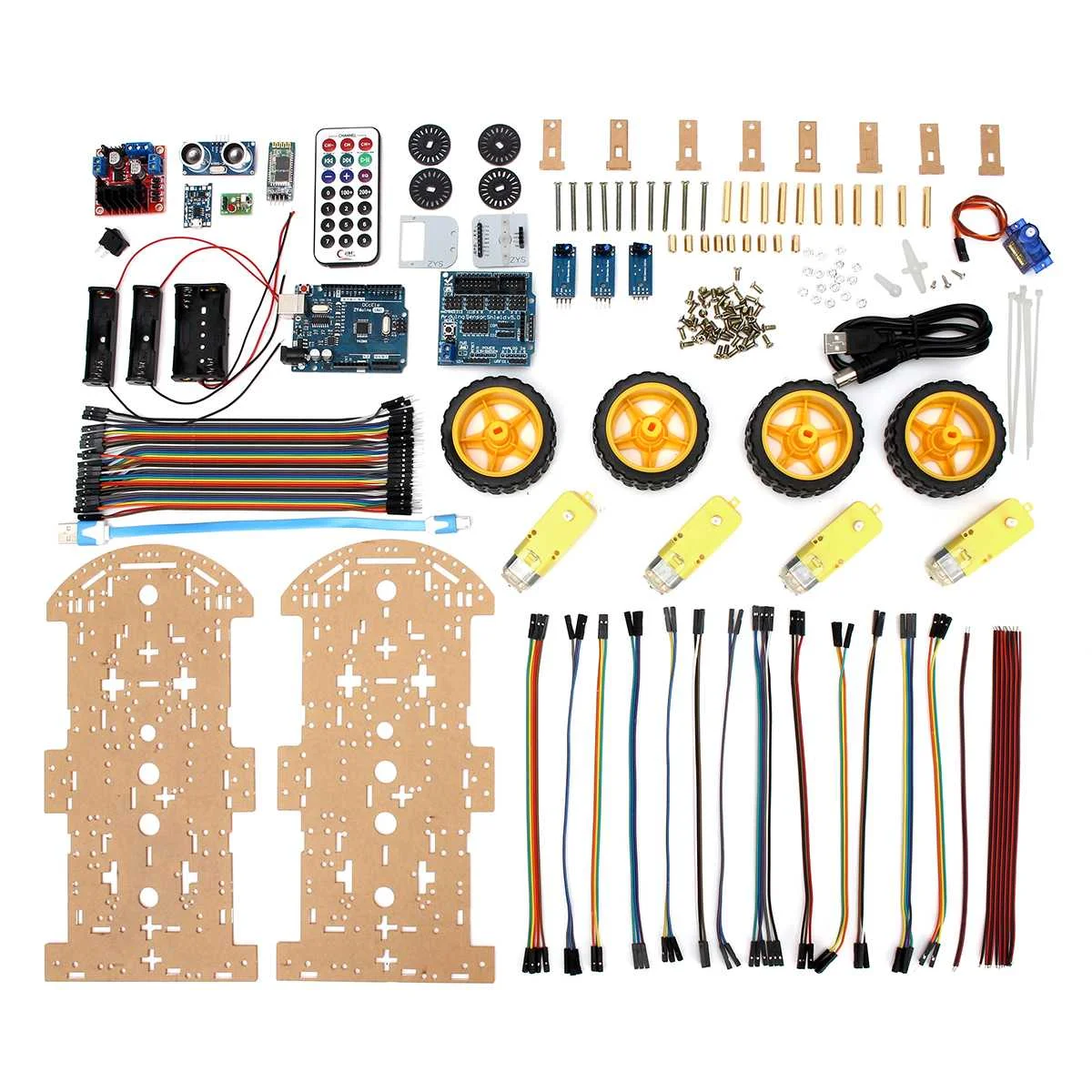 Smart Robot Car Kit 4WD High Tech Toys Bluetooth IR Obstacle Avoid Line Vehicles Follow L298N ForArduino Programmable Toys
Smart Robot Car Kit 4WD High Tech Toys Bluetooth IR Obstacle Avoid Line Vehicles Follow L298N ForArduino Programmable Toys
