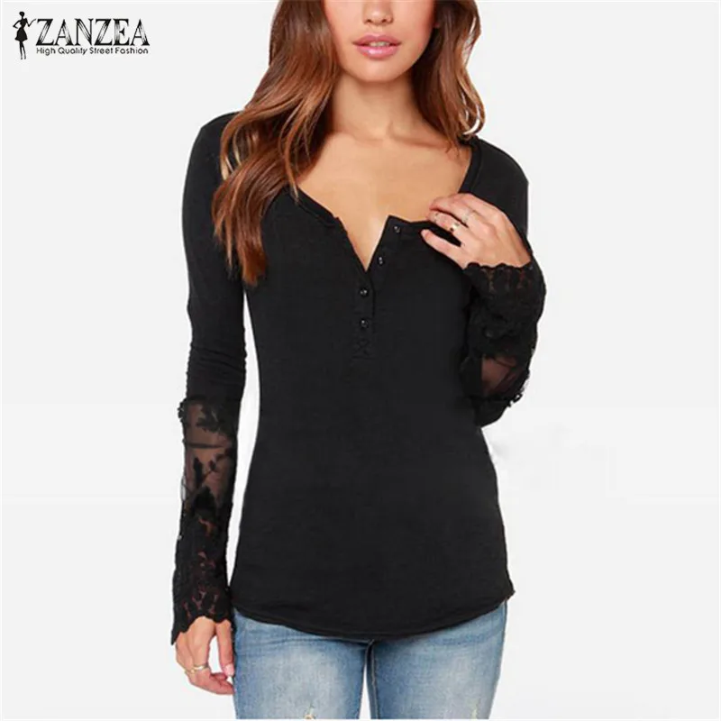 Sexy Patchwork Lace Blouses Tops Women Long Sleeve Top Shirt Plus Size ZANZEA Casual Elegant O Neck Pullover Shirts Blusas 4xl
Sexy Patchwork Lace Blouses Tops Women Long Sleeve Top Shirt Plus Size ZANZEA Casual Elegant O Neck Pullover Shirts Blusas 4xl
