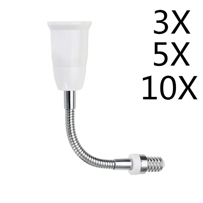 CLAITE 3X 5X 10X 18CM E14 to E27 Flexible Extend Bulb Base Lamp Adapter Screw Holder Converter AC250V NEW
CLAITE 3X 5X 10X 18CM E14 to E27 Flexible Extend Bulb Base Lamp Adapter Screw Holder Converter AC250V NEW