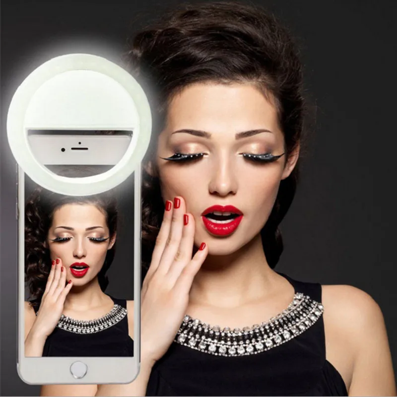 

LED Self-timer Beauty Fill Light Artifact Night Shoot External Flash Selfie Portable Ring Light Enhanced Photography for iP XS