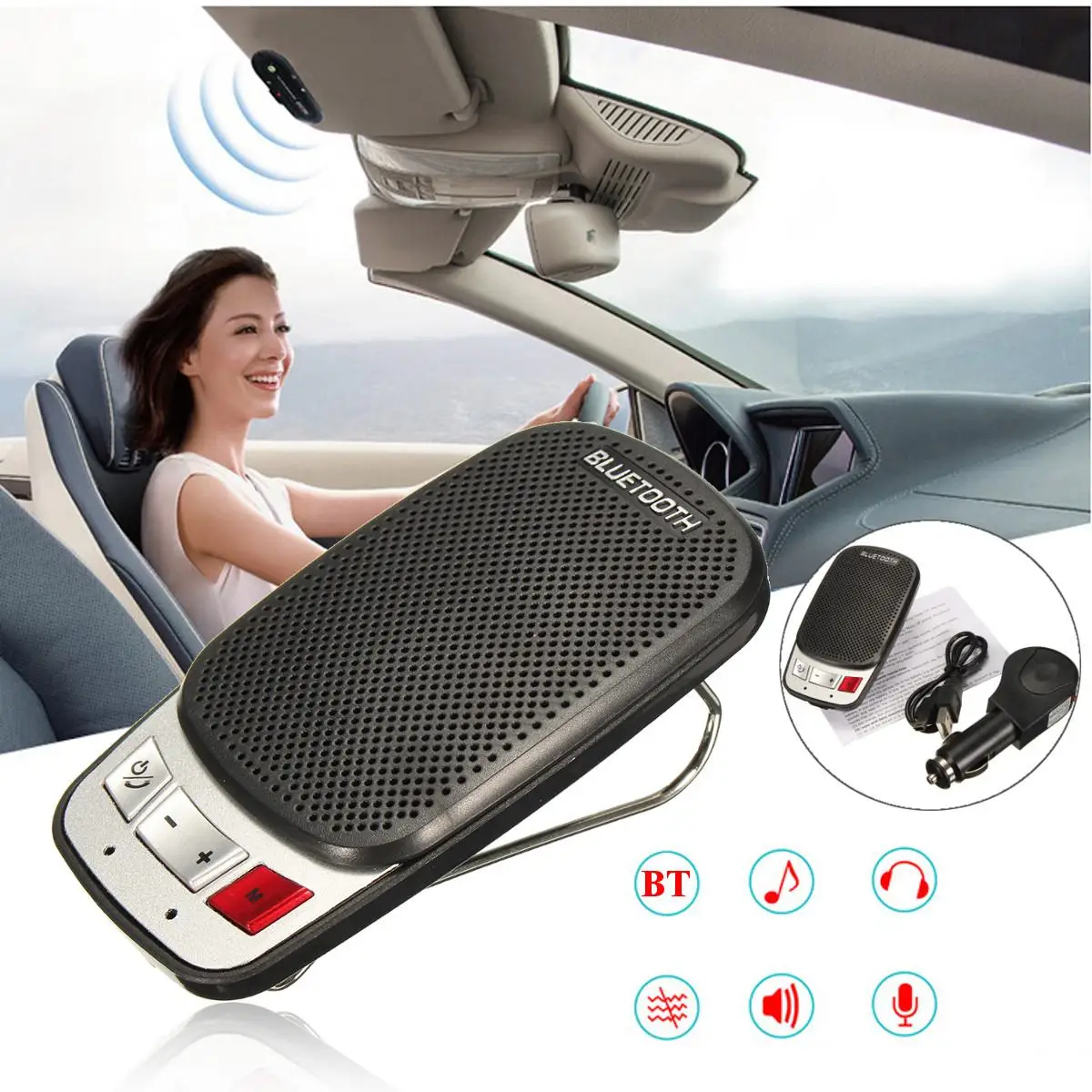 Universal Portable Multipoint Slim Wireless bluetooth 3.0 Handsfree Car Kit Speaker Phone Sun Visor Clip
Universal Portable Multipoint Slim Wireless bluetooth 3.0 Handsfree Car Kit Speaker Phone Sun Visor Clip
