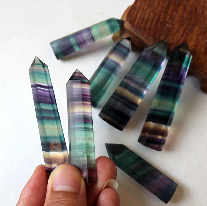 Natural Fluorite Crystal Colorful Green Fluorite Quartz Crystal Stone Point Healing Hexagonal Wand Treatment Stone D1
Natural Fluorite Crystal Colorful Green Fluorite Quartz Crystal Stone Point Healing Hexagonal Wand Treatment Stone D1