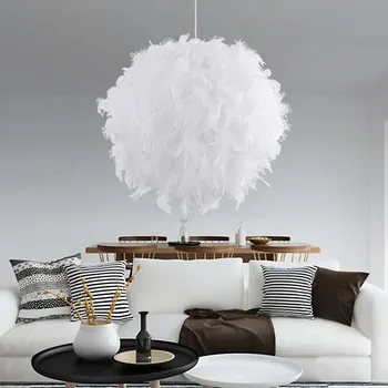 Modern Feather Pendant Lamp Romantic Dreamlike Feather Droplight Bedroom Living Study Room Hanging Lamp E26/E27 Luminaire
Modern Feather Pendant Lamp Romantic Dreamlike Feather Droplight Bedroom Living Study Room Hanging Lamp E26/E27 Luminaire