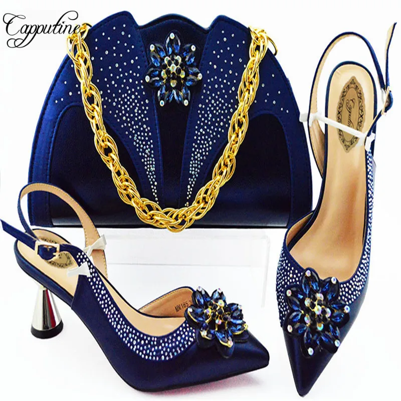 Capputine Latest Italian Shoes With Matching Bags Set Nigerian Decorated With Rhinestone Spike Heels Party Shoes And Bag Sets
Capputine Latest Italian Shoes With Matching Bags Set Nigerian Decorated With Rhinestone Spike Heels Party Shoes And Bag Sets
