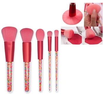 5 Pcs Candy Makeup Brushes Set with Colorful Candy Beads Foundation Blush Brush Sequin Handle Tool
5 Pcs Candy Makeup Brushes Set with Colorful Candy Beads Foundation Blush Brush Sequin Handle Tool