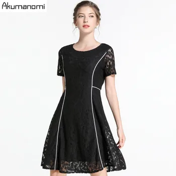 5XL Plus Size Dress Fashion Women Elegant Sweet Hallow Out Lace Dress Sexy Party Princess Slim Summer Dresses Vestidos Black
5XL Plus Size Dress Fashion Women Elegant Sweet Hallow Out Lace Dress Sexy Party Princess Slim Summer Dresses Vestidos Black
