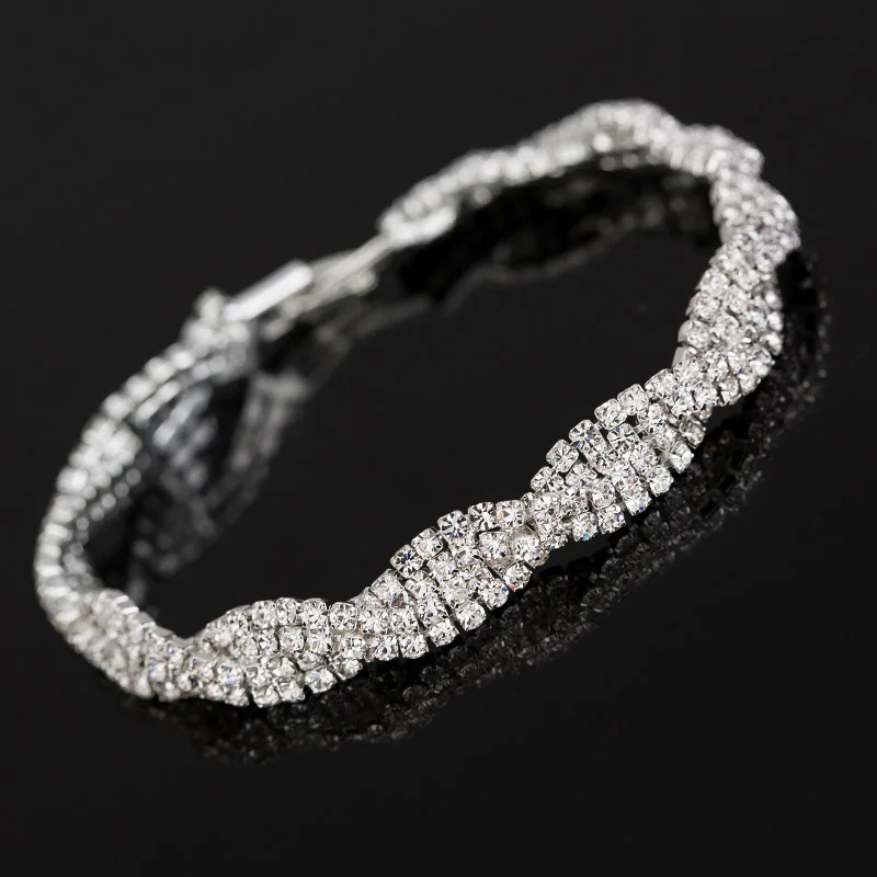 DollyBling 2017 Classic Crystal Pave Link Bracelet Bangle Fashion Full Rhinestone Jewelry Women for Wedding Party 1707194
DollyBling 2017 Classic Crystal Pave Link Bracelet Bangle Fashion Full Rhinestone Jewelry Women for Wedding Party 1707194