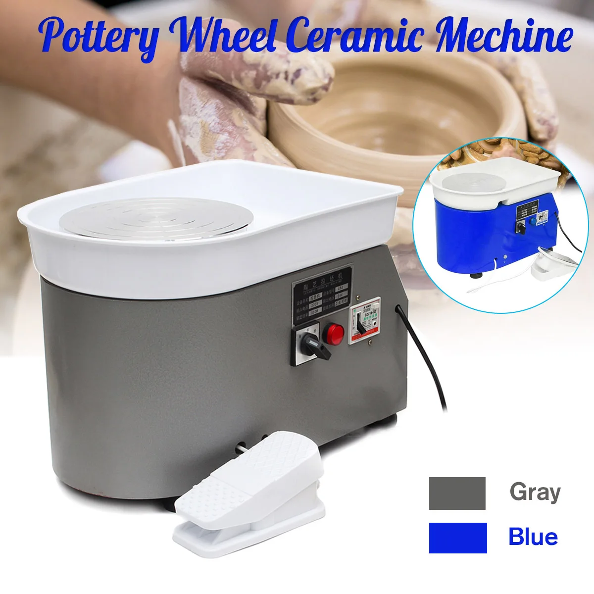 Pottery Forming Machine 220V 350W Electric Pottery Wheel DIY Clay Tool with Tray Flexible Foot Pedal For Ceramic Work Ceramics
Pottery Forming Machine 220V 350W Electric Pottery Wheel DIY Clay Tool with Tray Flexible Foot Pedal For Ceramic Work Ceramics
