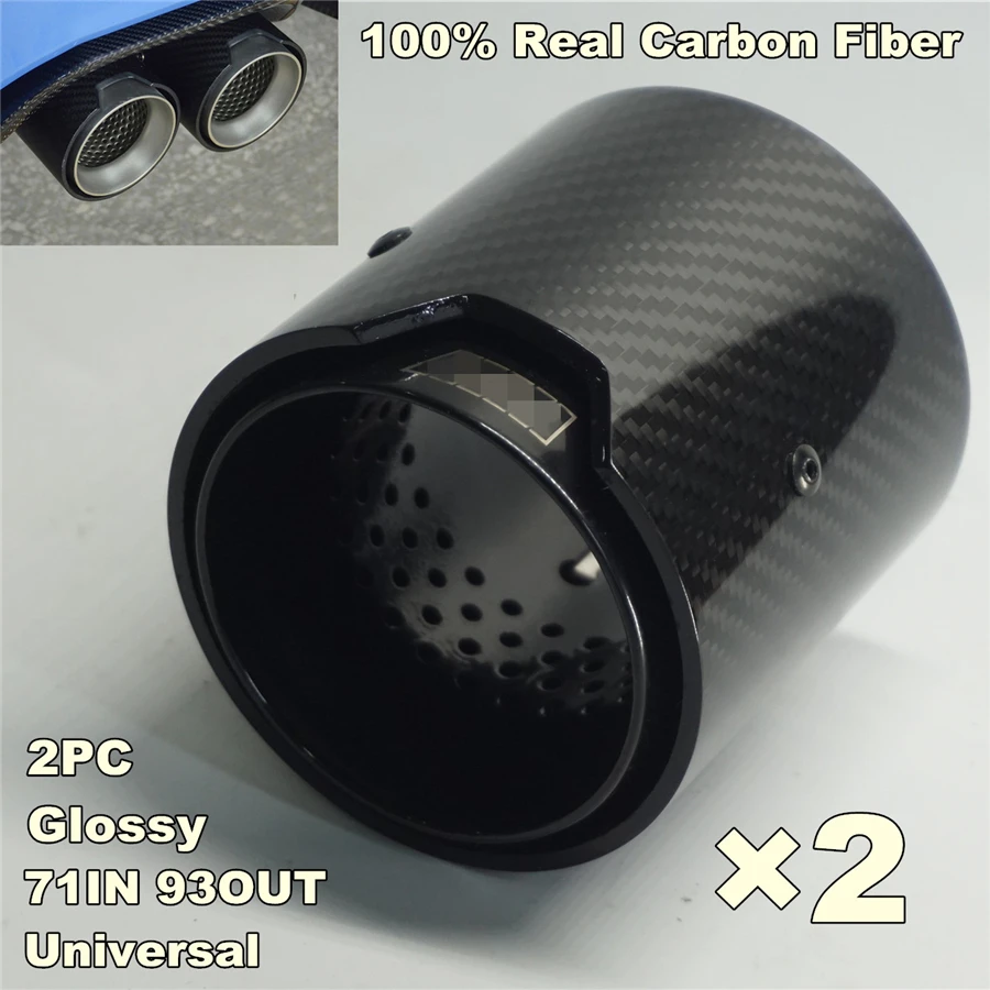 2pcs/lot, Glossy Carbon Fiber Exhaust tip 71MM INLET OD 93MM OUTLET OD For BMW M Performance
2pcs/lot, Glossy Carbon Fiber Exhaust tip 71MM INLET OD 93MM OUTLET OD For BMW M Performance