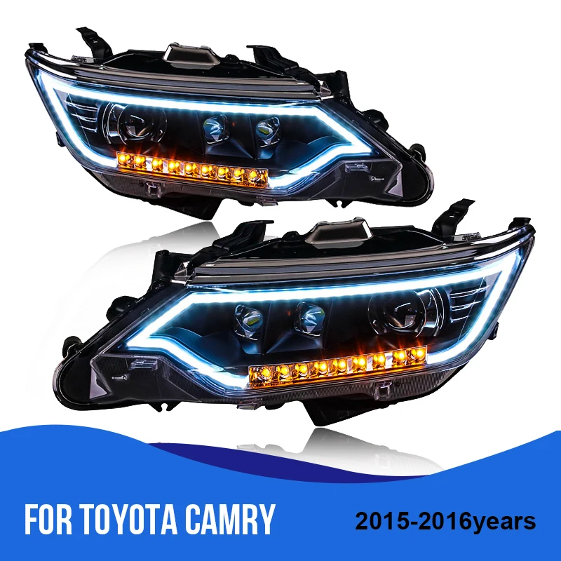 Roadot для Toyota Camry 2015 2016 автомобильный Стайлинг светодиодный ксенон 6000K 8000K головной