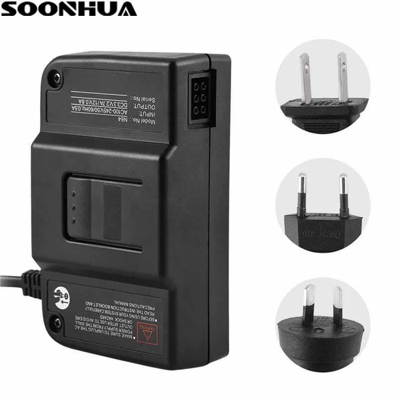 SOONHUA N64 Power Adapter EU/US/AU Plug AC Wall Power Adapter Charger Cord For Nintend N64 Travel Power Adapter Converter
SOONHUA N64 Power Adapter EU/US/AU Plug AC Wall Power Adapter Charger Cord For Nintend N64 Travel Power Adapter Converter
