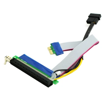 

CYSM PCI-E Express 1x to 16x Flex Extension Cable Extender Riser Card Converter Adapter with 4pin Power 20cm