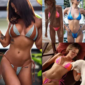 2018 New Bandage Bikinis Set Sexy Women Swimwear Push-up Padded Bra Bikini Triangle Coloring Swimsuits Bathing Suits
2018 New Bandage Bikinis Set Sexy Women Swimwear Push-up Padded Bra Bikini Triangle Coloring Swimsuits Bathing Suits