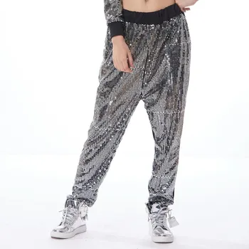 Kids Adults Harem Pants Women Silver Sequins Big Crotch Personalized Hip Hop Dance Stage Performance Costumes DS Jazz trousers
Kids Adults Harem Pants Women Silver Sequins Big Crotch Personalized Hip Hop Dance Stage Performance Costumes DS Jazz trousers