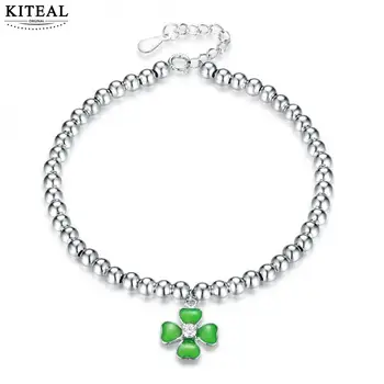 KITEAL New arrival! Real 925 Sterling Silver Green Girl bracelet Round beads chain sterling silver pulseiras diy
KITEAL New arrival! Real 925 Sterling Silver Green Girl bracelet Round beads chain sterling silver pulseiras diy