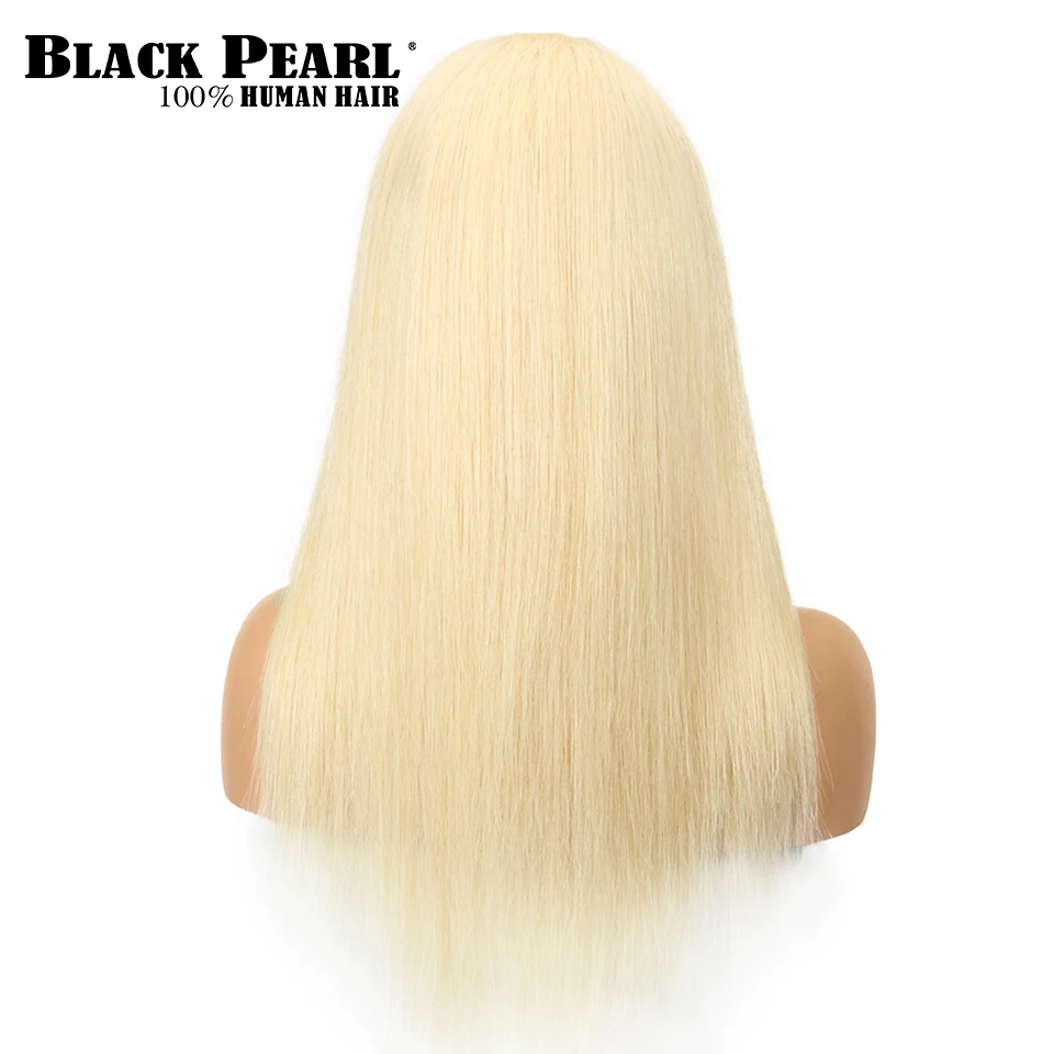 Черный жемчуг 150% плотность 613 медовый блонд 13x6 кружева передний парик