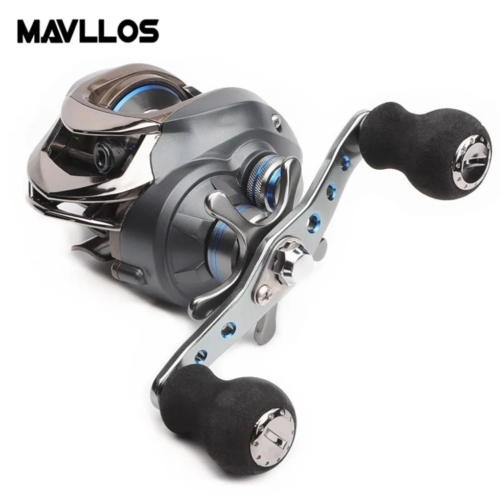 

Mavllos Ratio 7.0:1 Saltwater Fishing Casting Reel 12BB Max Drag 8kg Magnetic Brake Left Right Hand Baitcasting Reel