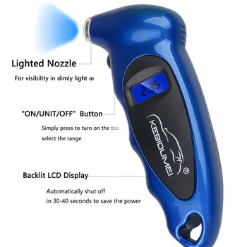 LCD Backlight 0-150 PSI Car Motorcycle Bike Portable Digital Tire Pressure Gauge Meter High-precision Display Diagnostic Tool
LCD Backlight 0-150 PSI Car Motorcycle Bike Portable Digital Tire Pressure Gauge Meter High-precision Display Diagnostic Tool
