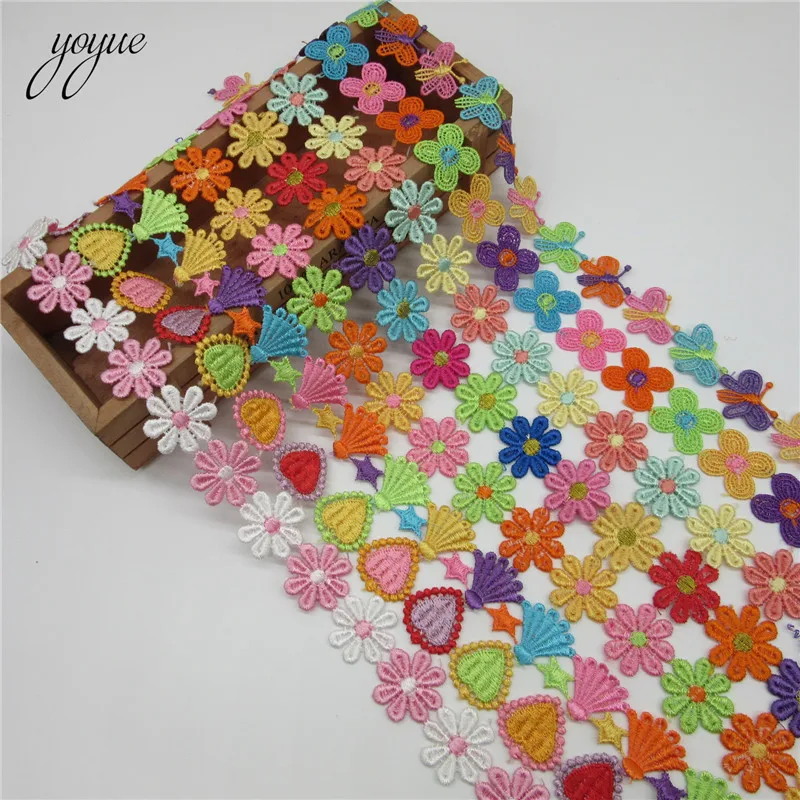 Wholesale 2 Yards Colorful Dainty Flowers Daisy Polyester 2.5cm Lace Trim Embroidered Lace Ribbon For Sewing Craft Wedding
Wholesale 2 Yards Colorful Dainty Flowers Daisy Polyester 2.5cm Lace Trim Embroidered Lace Ribbon For Sewing Craft Wedding