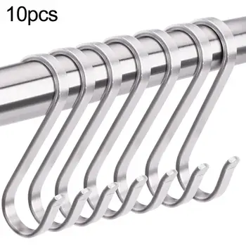 10PCS Stainless Steel S Hooks Hanger Bayonet Anti-drop Thick S-Shape Hook for Kitchen Hanging Storage Holders Organizer #15
10PCS Stainless Steel S Hooks Hanger Bayonet Anti-drop Thick S-Shape Hook for Kitchen Hanging Storage Holders Organizer #15