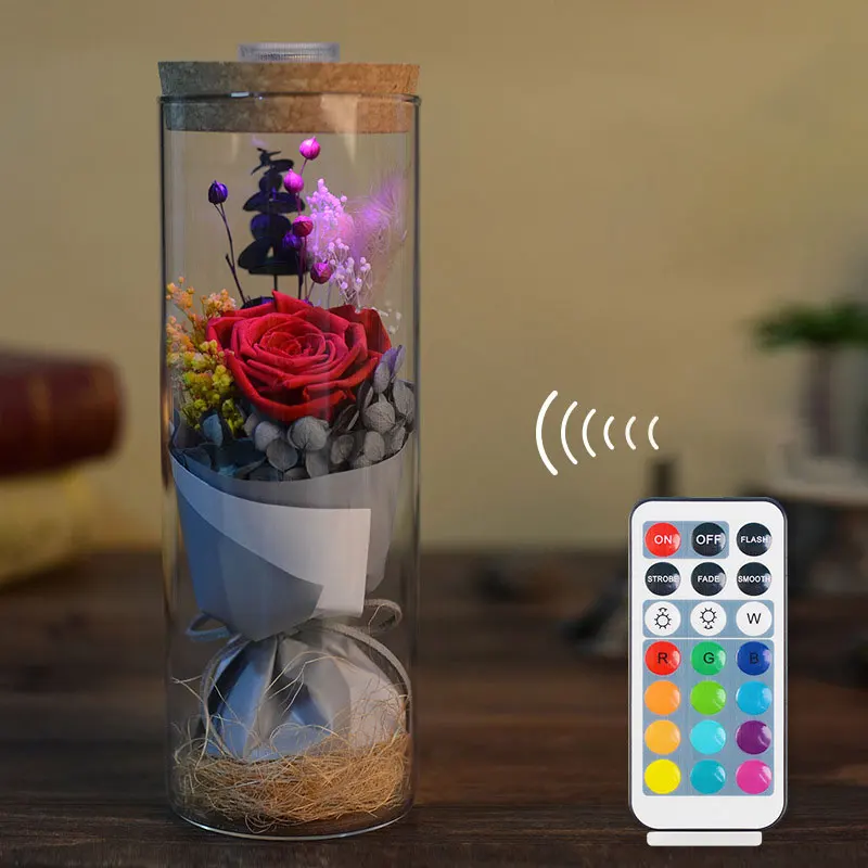 LED Rose Lamp RGB Dimmer Flower Bottle Night Light With Remote Control Light For Birthday Gift Lamp Home Decoration Woman
LED Rose Lamp RGB Dimmer Flower Bottle Night Light With Remote Control Light For Birthday Gift Lamp Home Decoration Woman