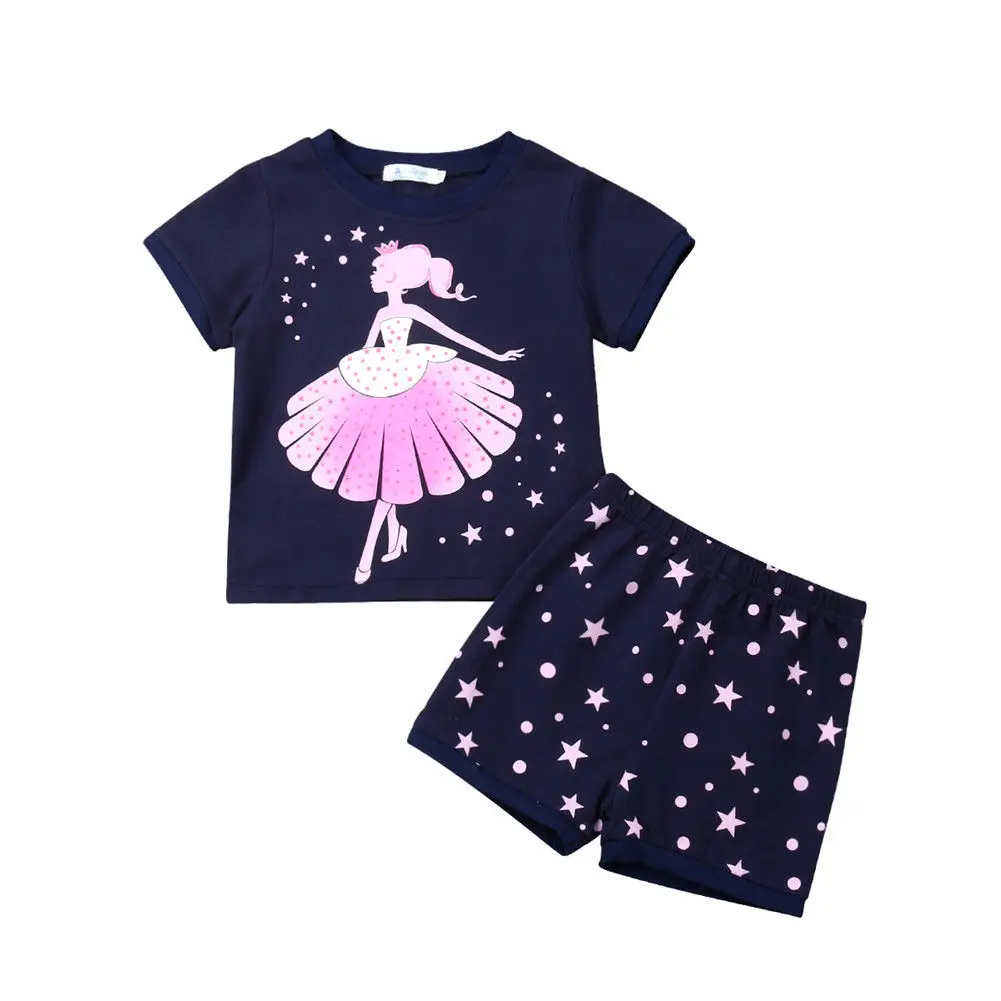 2pcs Kids Baby Girls Summer Casual Pajama Sets Short Sleeve Fairy Ballet T-shirts +Stars Short Pants Cotton Pajamas Sleepwear
2pcs Kids Baby Girls Summer Casual Pajama Sets Short Sleeve Fairy Ballet T-shirts +Stars Short Pants Cotton Pajamas Sleepwear